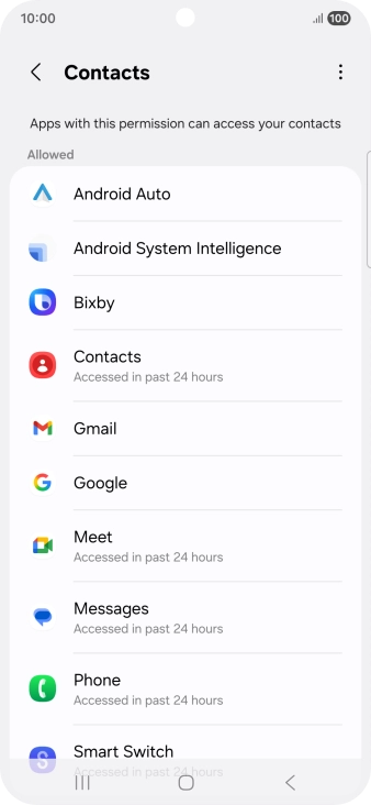 Press the required app. Press the required app.