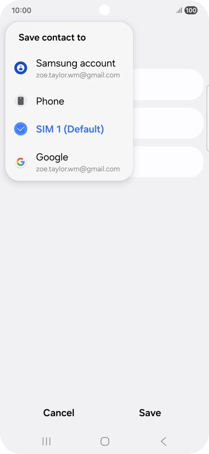 Press the required Google account. Press the required Google account.