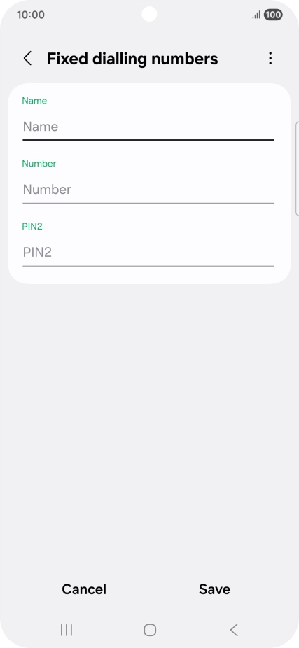 Press Name and key in the required name. Press Name and key in the required name.