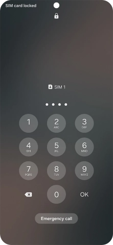 If your SIM is locked, key in your PIN and press OK. If your SIM is locked, key in your PIN and press OK.