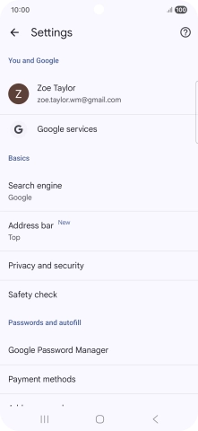 Press Privacy and security. Press Privacy and security.