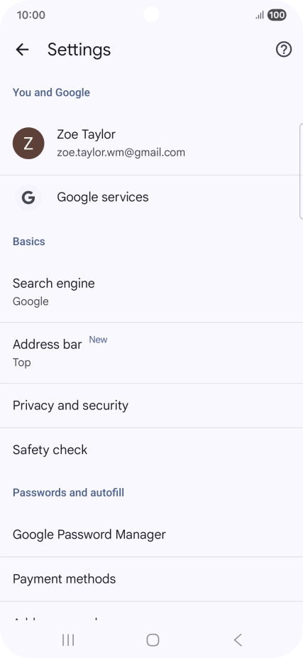 Press Privacy and security. Press Privacy and security.