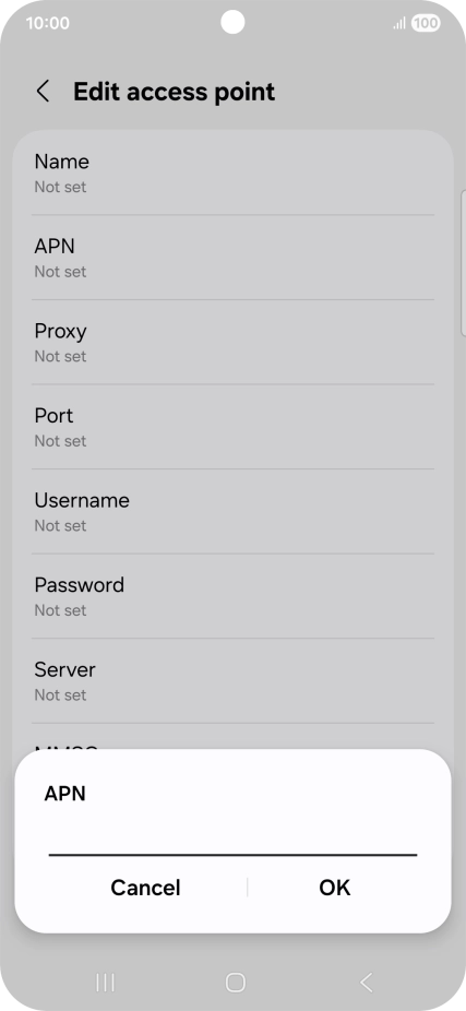 Key in wap.vodafone.co.uk and press OK. Key in wap.vodafone.co.uk and press OK.