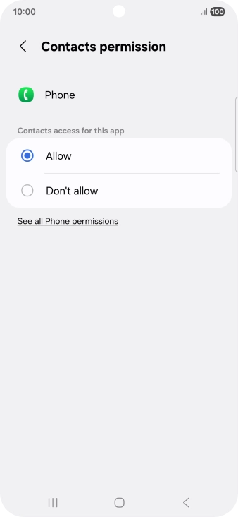 Press the required setting. Press the required setting.