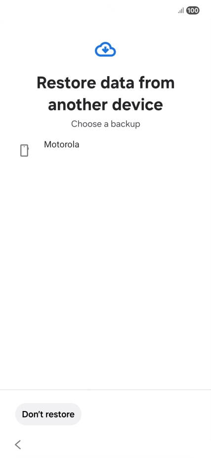 Press the required backup and your phone restores the content of the selected backup. Subsequently, follow the instructions on the screen to set up your phone and prepare it for use. Press the required backup and your phone restores the content of the selected backup. Subsequently, follow the instructions on the screen to set up your phone and prepare it for use.