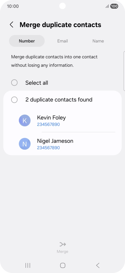 Press the field next to the required number. Press the field next to the required number.