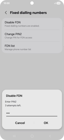 Key in your PIN2 and press OK. The default PIN2 is 1111. Key in your PIN2 and press OK. The default PIN2 is 1111.