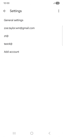 Press the required email account. Press the required email account.