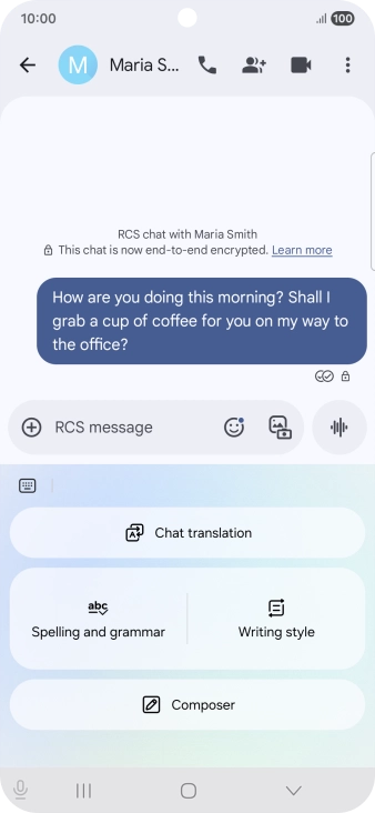 Press Chat translation. Press Chat translation.