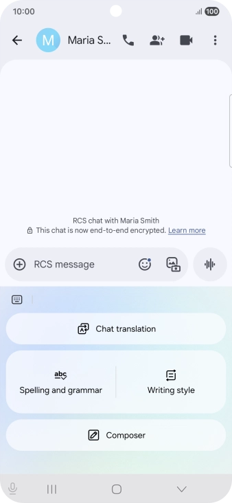 To generate a text, press Composer and follow the instructions on the screen to use the function. To generate a text, press Composer and follow the instructions on the screen to use the function.