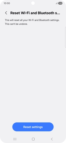 Press Reset settings. Press Reset settings.