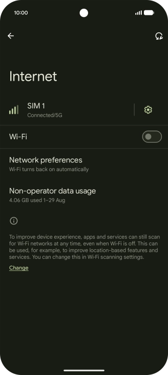 Press the indicator next to Press the indicator next to
