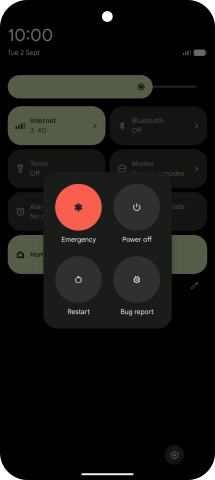 Press Power off. Press Power off.