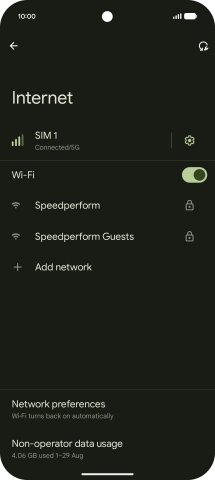 Press the required Wi-Fi network. Press the required Wi-Fi network.