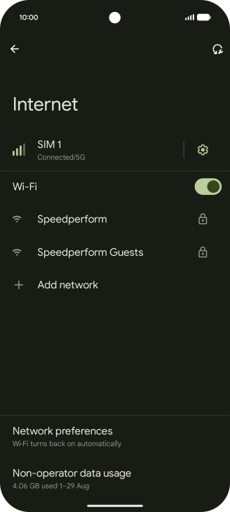 Press the required Wi-Fi network. Press the required Wi-Fi network.