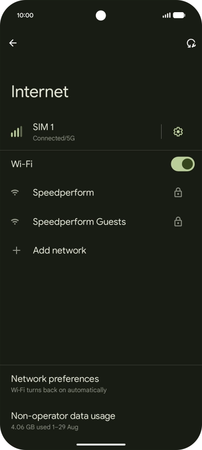 Press the required Wi-Fi network. Press the required Wi-Fi network.