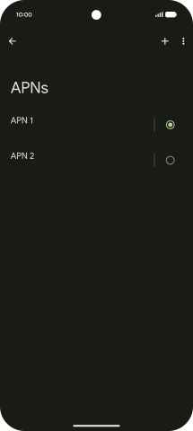 Press the field next to the data connection to activate it. Press the field next to the data connection to activate it.