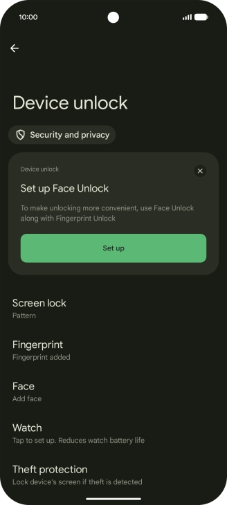 Press Screen lock and key in the additional phone lock code you created earlier. Press Screen lock and key in the additional phone lock code you created earlier.