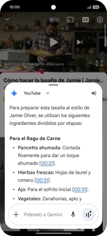 La respuesta de Gemini a tu pregunta se visualiza ahora en la pantalla. La respuesta de Gemini a tu pregunta se visualiza ahora en la pantalla.