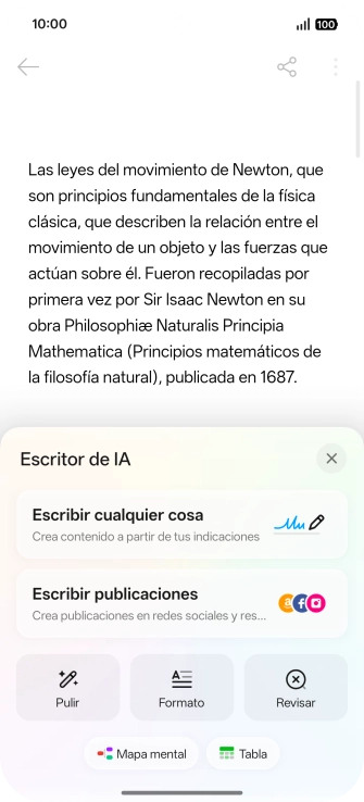 Pulsa el ajuste deseado y sigue las instrucciones de la pantalla. Pulsa el ajuste deseado y sigue las instrucciones de la pantalla.