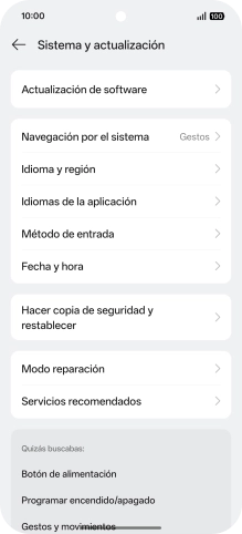 Pulsa Hacer copia de seguridad y restablecer. Pulsa Hacer copia de seguridad y restablecer.
