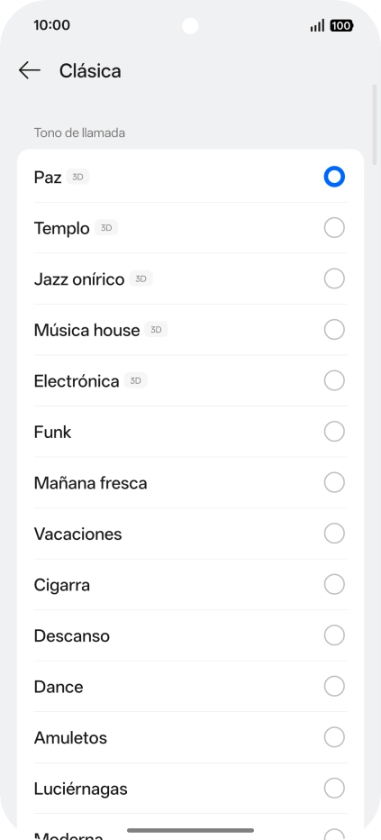 Pulsa los timbres de llamada deseados para escucharlos. Pulsa los timbres de llamada deseados para escucharlos.
