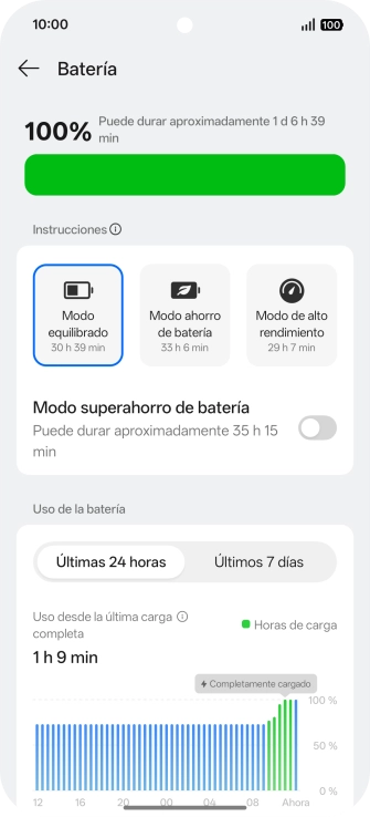 Pulsa el modo de ahorro de energía deseado para activar la función. Pulsa el modo de ahorro de energía deseado para activar la función.