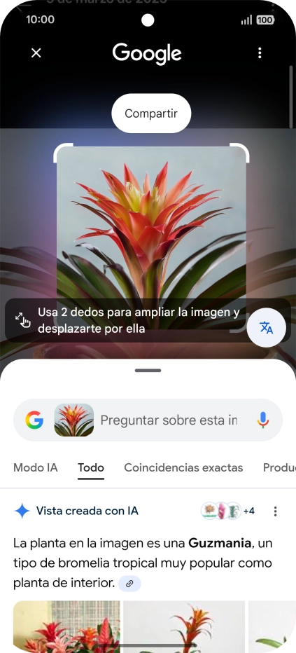 Sigue las indicaciones de la pantalla para utilizar los resultados de búsqueda. Sigue las indicaciones de la pantalla para utilizar los resultados de búsqueda.