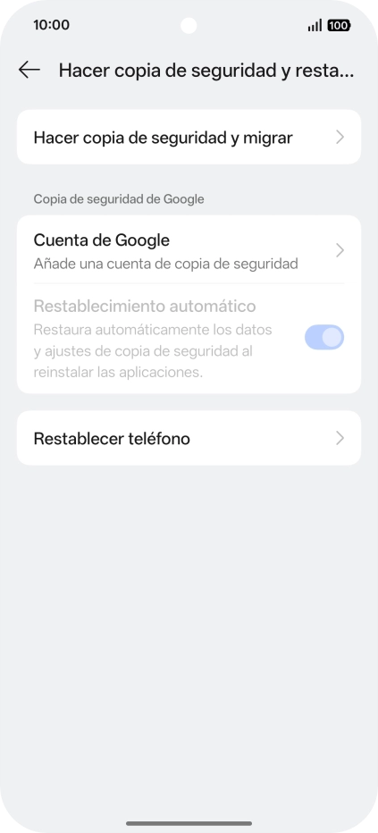 Pulsa Restablecer teléfono. Pulsa Restablecer teléfono.