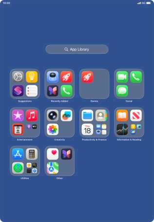 Press the required app. Press the required app.