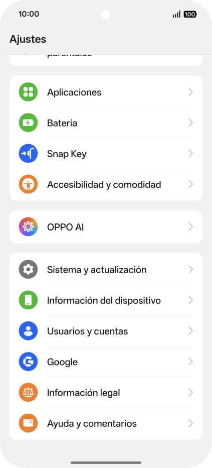 Pulsa Usuarios y cuentas. Pulsa Usuarios y cuentas.