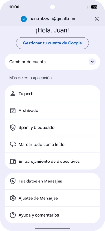 Pulsa Ajustes de Mensajes. Pulsa Ajustes de Mensajes.