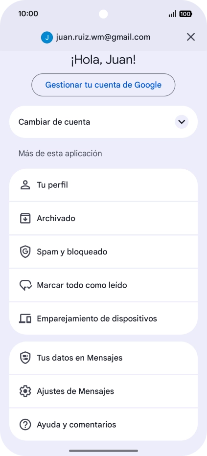 Pulsa Ajustes de Mensajes. Pulsa Ajustes de Mensajes.