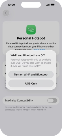 If Wi-Fi is turned off, press Turn on Wi-Fi and Bluetooth. If Wi-Fi is turned off, press Turn on Wi-Fi and Bluetooth.