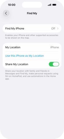 Press Find My iPhone. Press Find My iPhone.