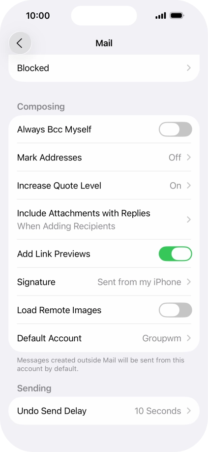 Press Default Account. Press Default Account.