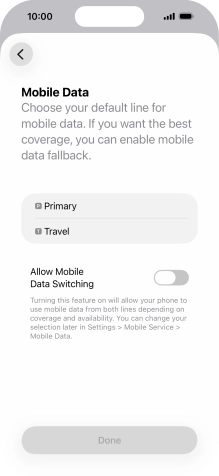 Press the required price plan. Press the required price plan.