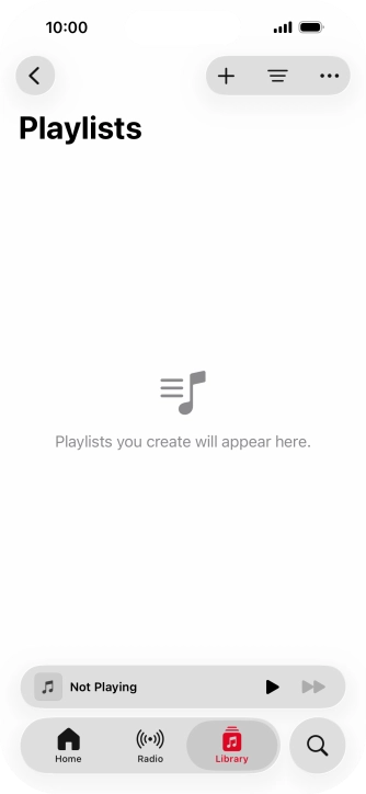 Press the new playlist icon. Press the new playlist icon.