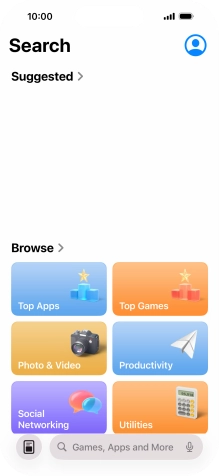 Press the search field and key in the name or subject of the required app. Press the search field and key in the name or subject of the required app.
