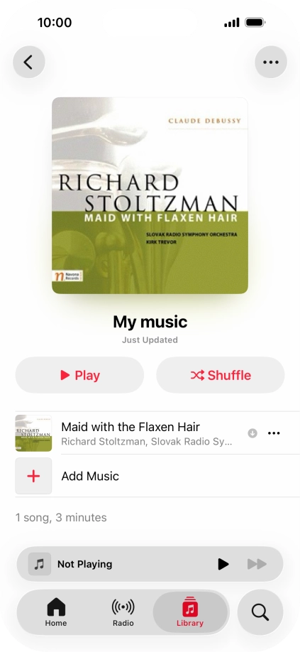 Go to the required category or playlist and press the required audio file. Go to the required category or playlist and press the required audio file.