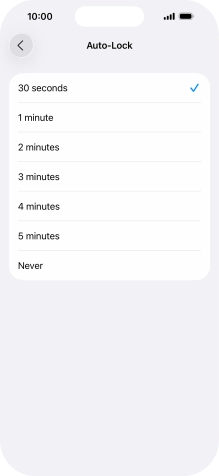 Press the required setting. Press the required setting.