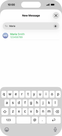 Press the required contact. Press the required contact.