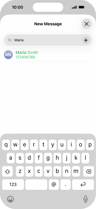 Press the required contact. Press the required contact.