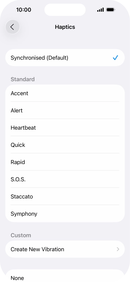 Press the required setting to turn on the function. Press the required setting to turn on the function.