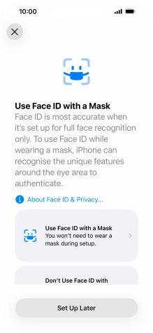 Press Set Up Later. Press Set Up Later.