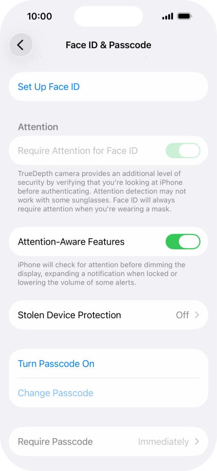 Press Set Up Face ID. Press Set Up Face ID.