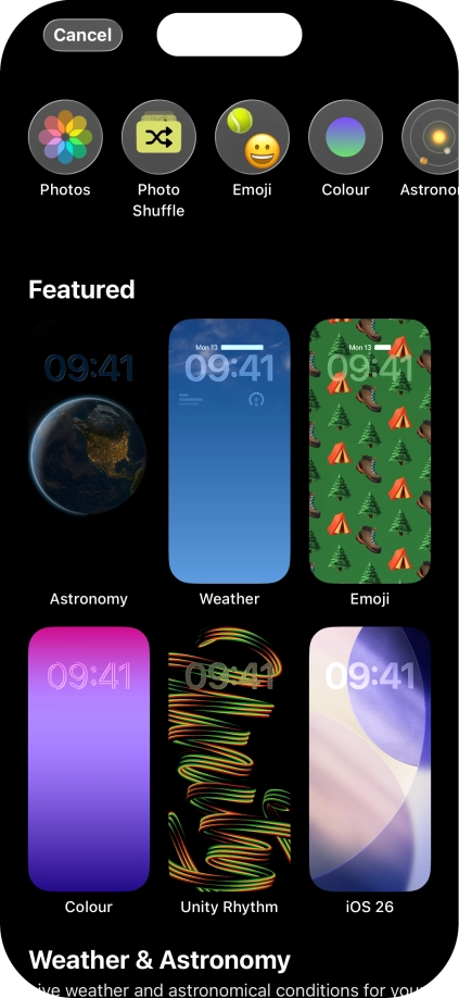 Press the required category and follow the instructions on the screen to select the required background image. Press the required category and follow the instructions on the screen to select the required background image.