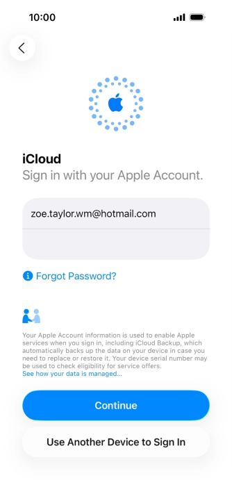 Press Continue. Press Continue.