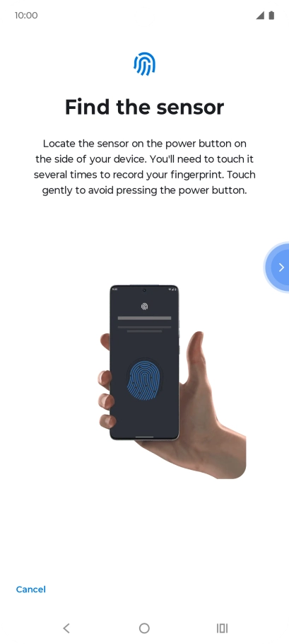 Follow the instructions on the screen to create the phone lock code using your fingerprint. Follow the instructions on the screen to create the phone lock code using your fingerprint.
