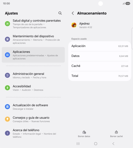 Pulsa Borrar caché. Pulsa Borrar caché.